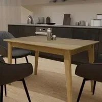 Danish 4-Seater Dining Table - Oak, Lacquered