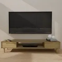 Danish Oak Large TV Unit - Lacquered