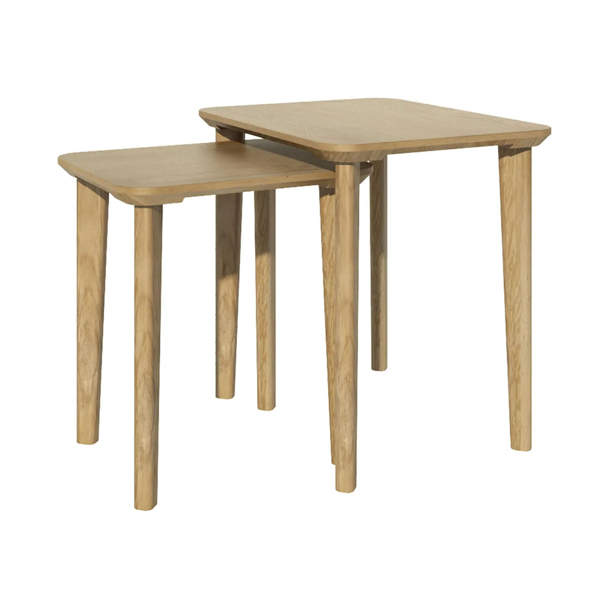 Danish Oak Nest of Tables - Lacquered