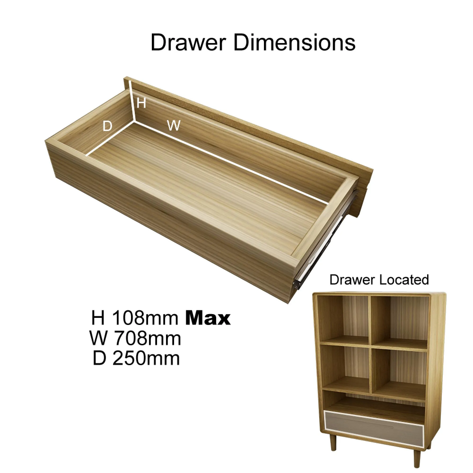 Danish Oak Small Bookcase - Lacquered