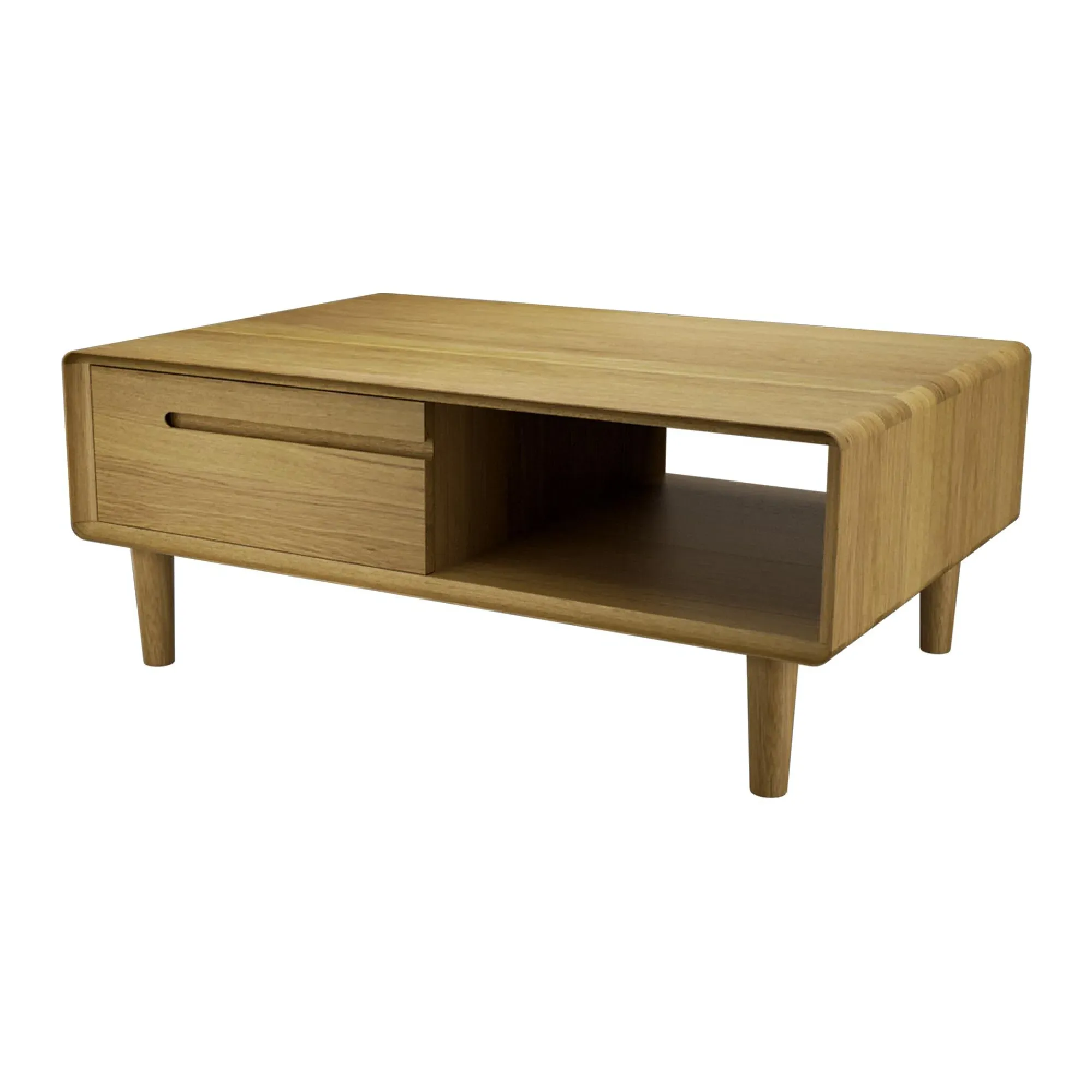Danish Oak Storage Coffee Table - Lacquered