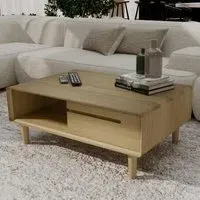 Danish Oak Storage Coffee Table - Lacquered