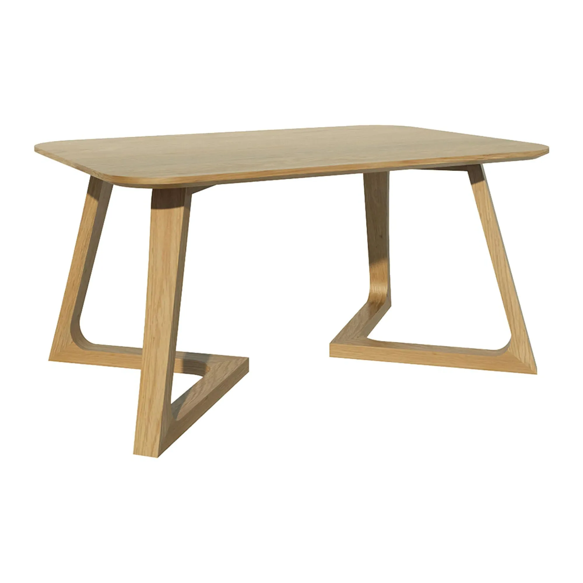 Danish V Oak Medium Lamp Table - Lacquered