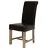 Erving Scroll Dining Chair - Brown, Bycast Leather