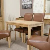 Eva Oak 4-Seater Dining Table - Lacquered