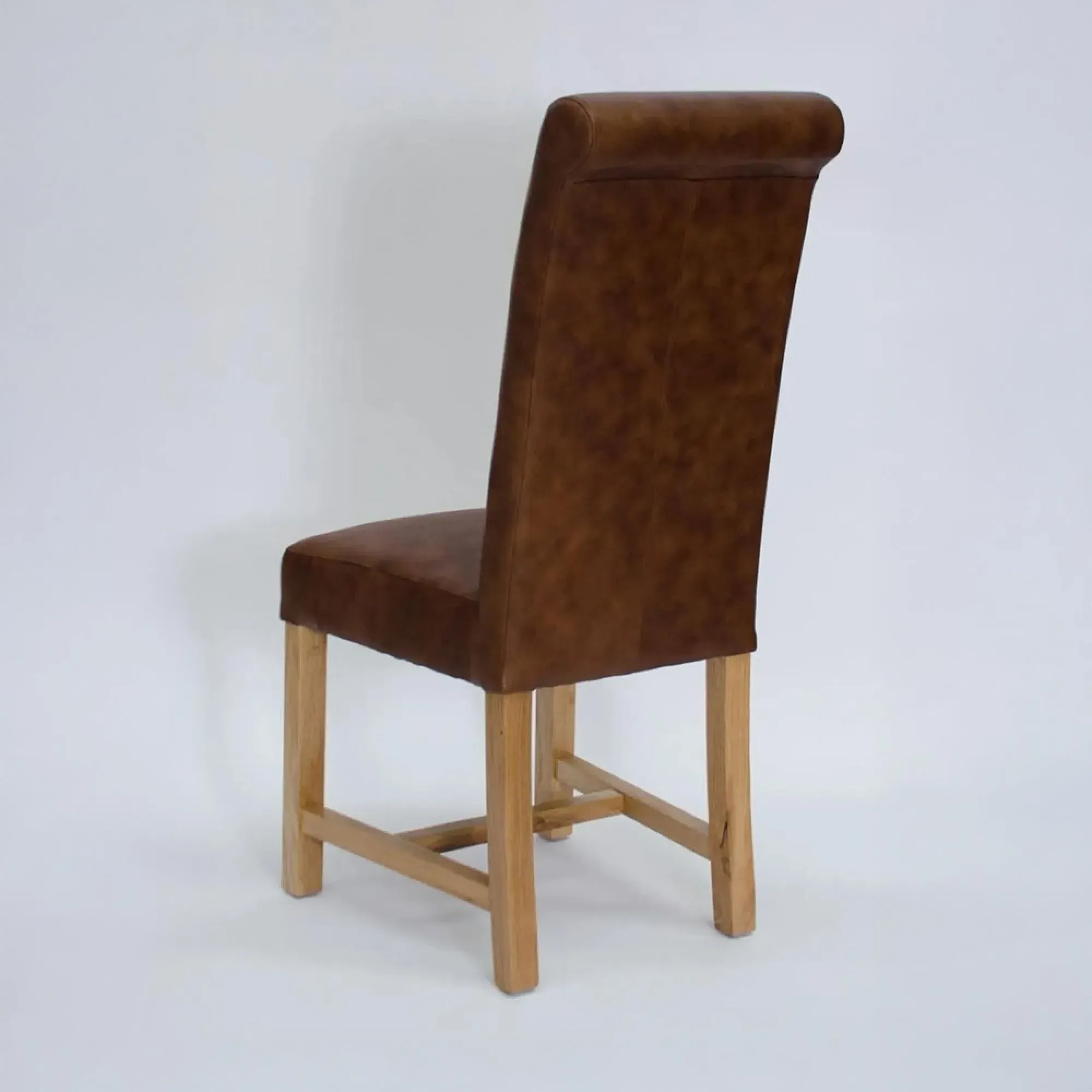 Henry Dining Chair Set of 2 - Mocha, Leather