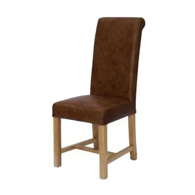 Henry Dining Chair Set of 2 - Mocha, Leather image