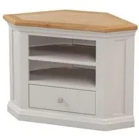 Kingscote Corner TV Unit - Oak, Painted