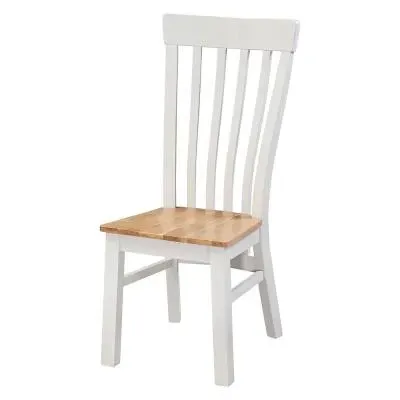 Kingscote Dining Chair with Solid Seat - Oak, Painted