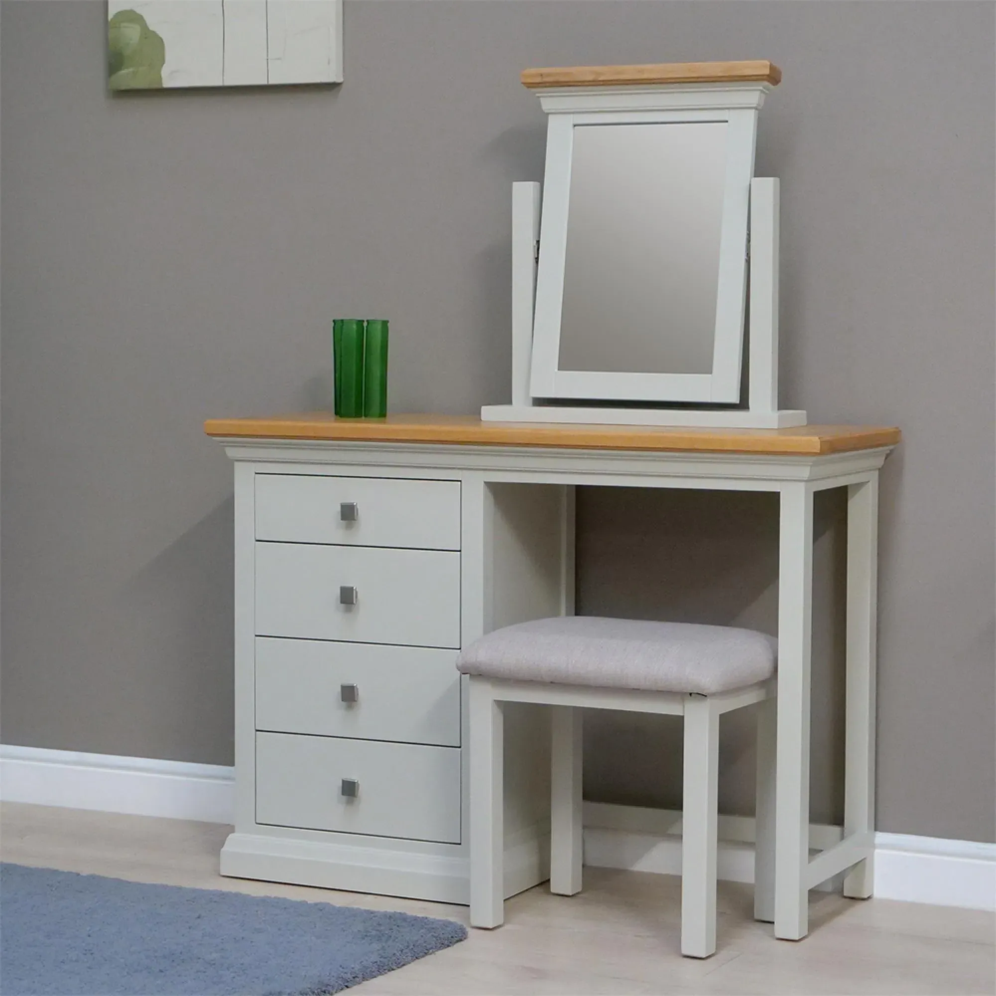 Kingscote Dressing Mirror - Natural Oak, Painted