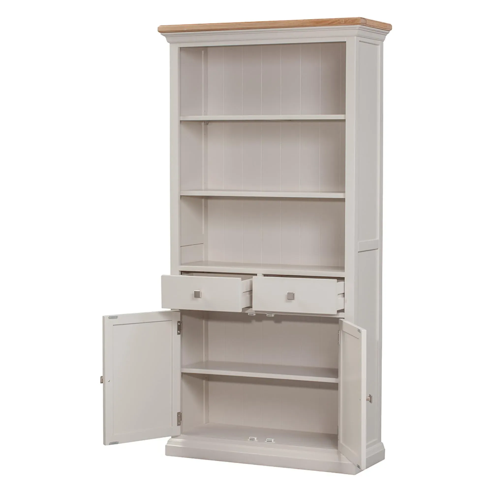 Kingscote Large Bookcase - Natural Oak, Painted