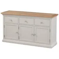 Kingscote Large Sideboard - Natural Oak, Soft Cotton