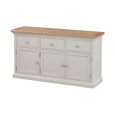 Kingscote Large Sideboard - Natural Oak, Soft Cotton image