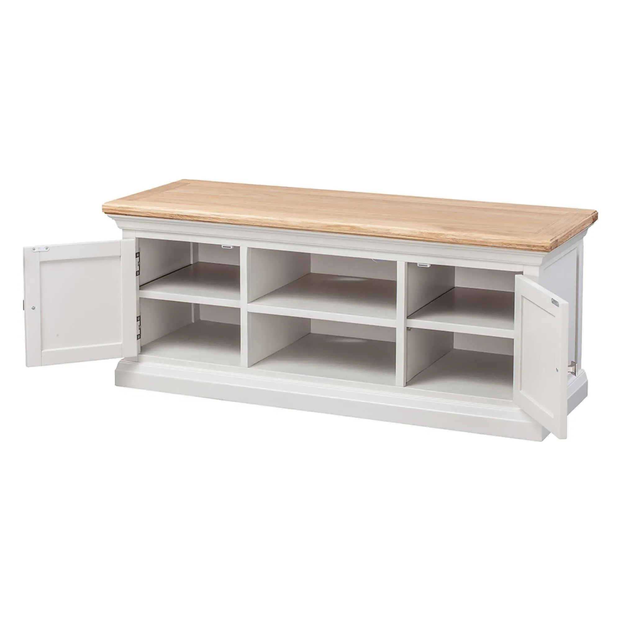 Kingscote Large TV Cabinet - Natural Oak, Painted