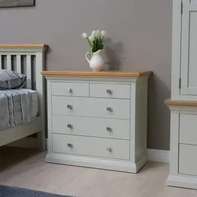 Kingscote Oak 3+2 Drawer Chest - Natural Oak image