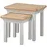 Kingscote Oak Nest of Tables - Natural Oak, Painted