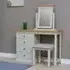 Kingscote Single Pedestal Dressing Table with Stool - Oak