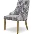 Larry Dining Chair - Silver, Deep Crushed Velvet