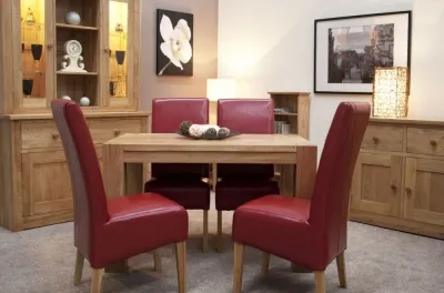 Londonderry 4-Seater Trend Dining Table - Oak, Lacquered