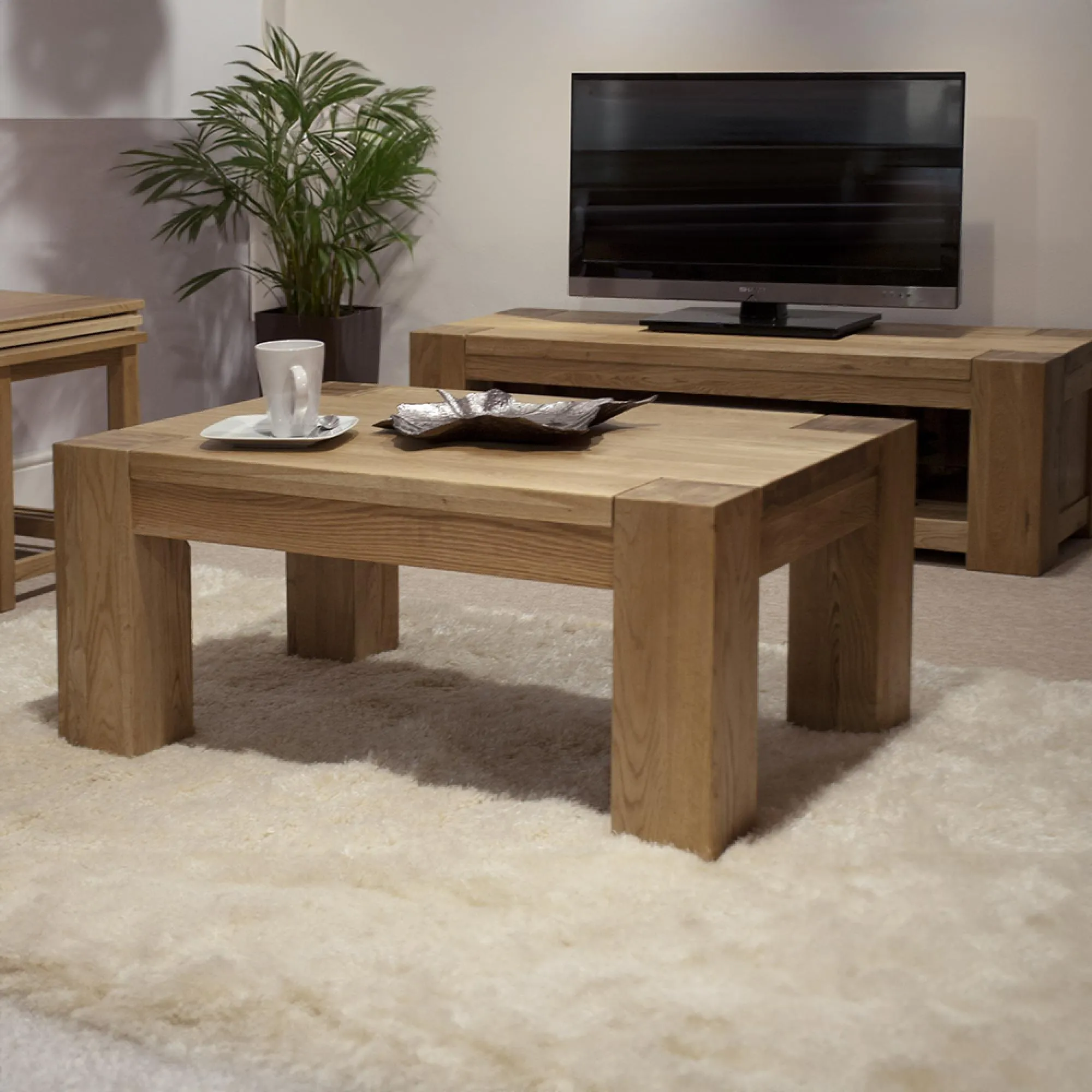 Massive Oak Large Coffee Table - Oak