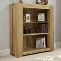 Massive Oak Small Bookcase - Lacquered