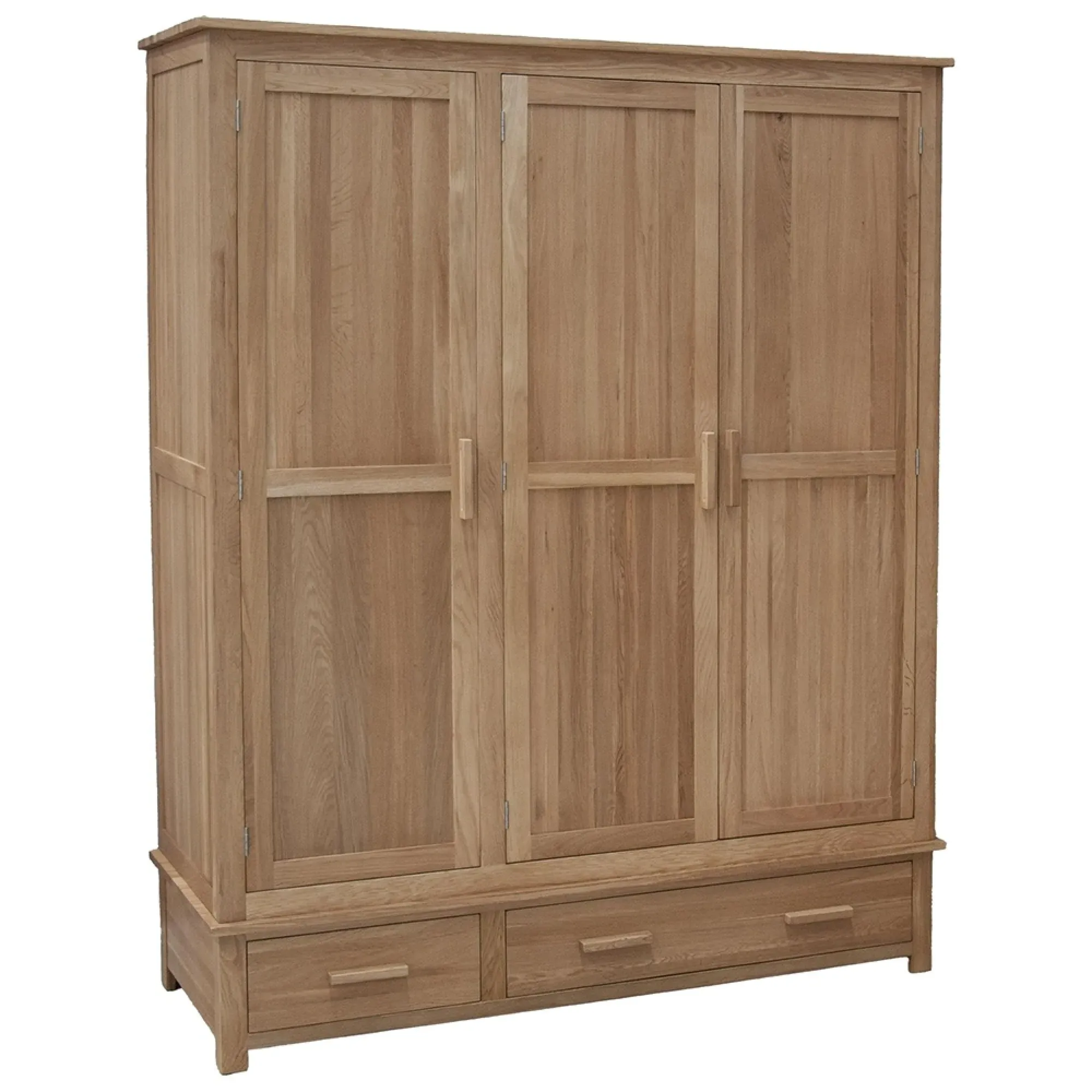 Mobel 3 Door 2 Drawer Wardrobe - Oak