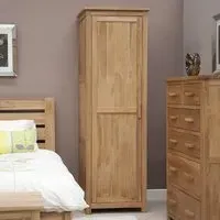 Mobel Oak 1 Door Wardrobe - Lacquered