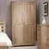 Mobel Oak 2 Door Wardrobe - Lacquered, Oak