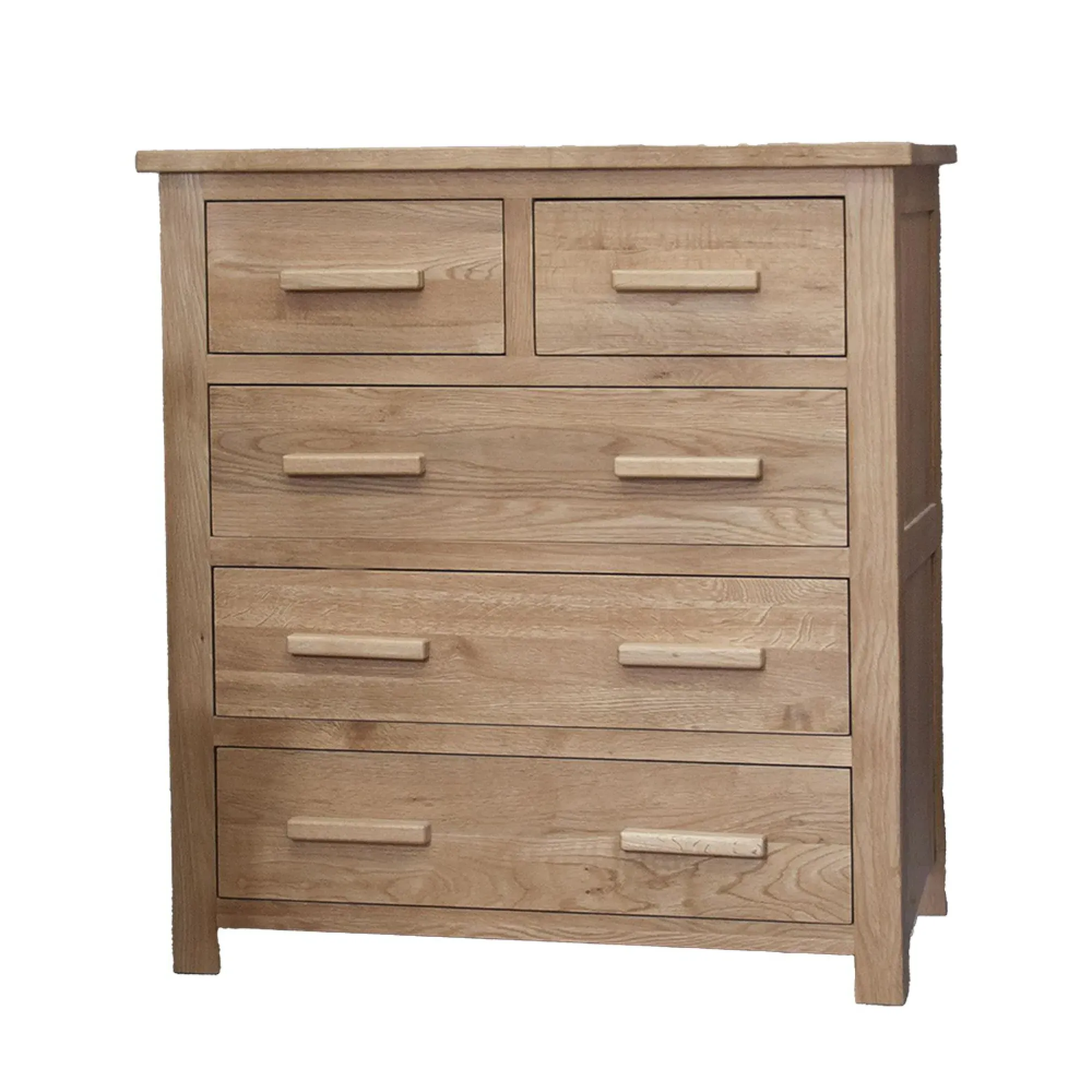 Mobel Oak 3+2 Drawer Chest - Oak