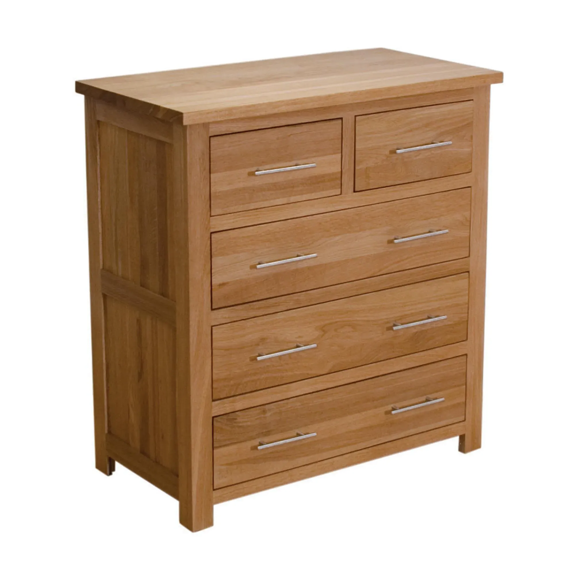 Mobel Oak 3+2 Drawer Chest - Oak