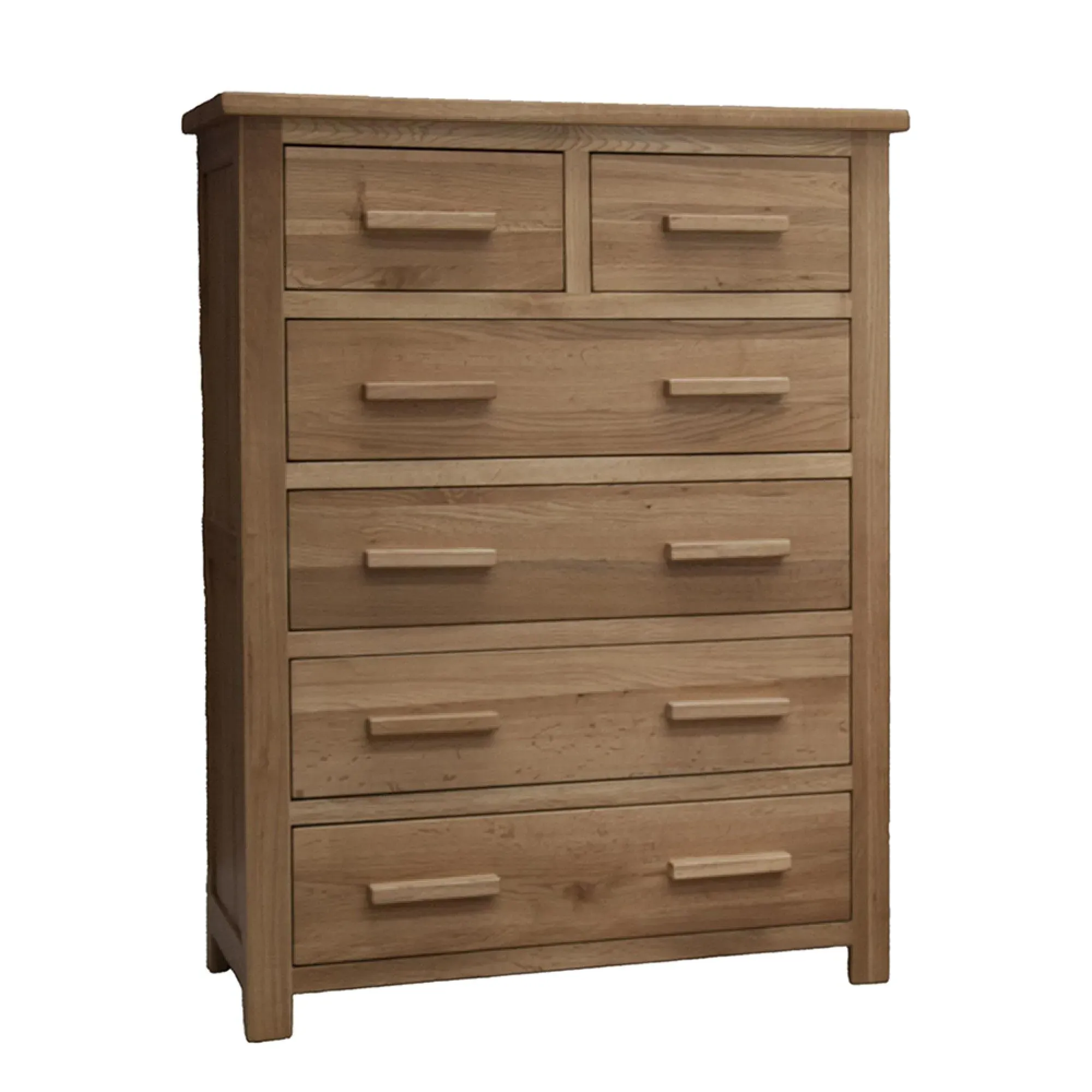 Mobel Oak 4+2 Drawer Chest - Lacquered, Oak
