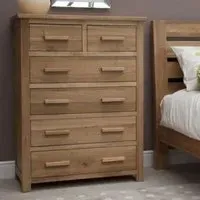 Mobel Oak 4+2 Drawer Chest - Lacquered, Oak
