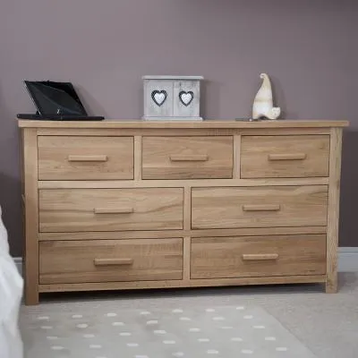 Mobel Oak 4+3 Drawer Chest - Lacquered