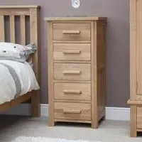 Mobel Oak 5 Drawer Chest - Oak