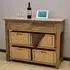 Mobel Oak Basket Console Table - Lacquered