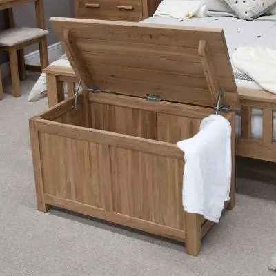 Mobel Oak Blanket Box - Lacquered image