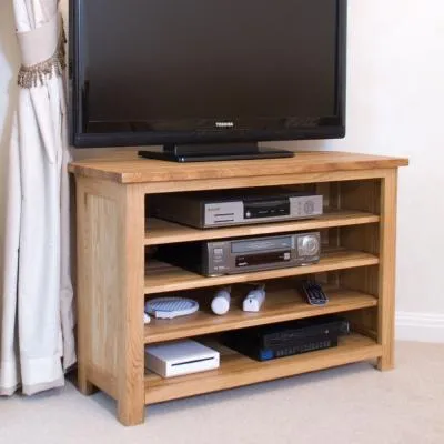Mobel Oak Corner TV Unit - Lacquered