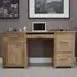 Mobel Oak Double Pedestal Computer Desk - Lacquered