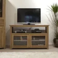 Mobel Oak Entertainment Unit - Lacquered