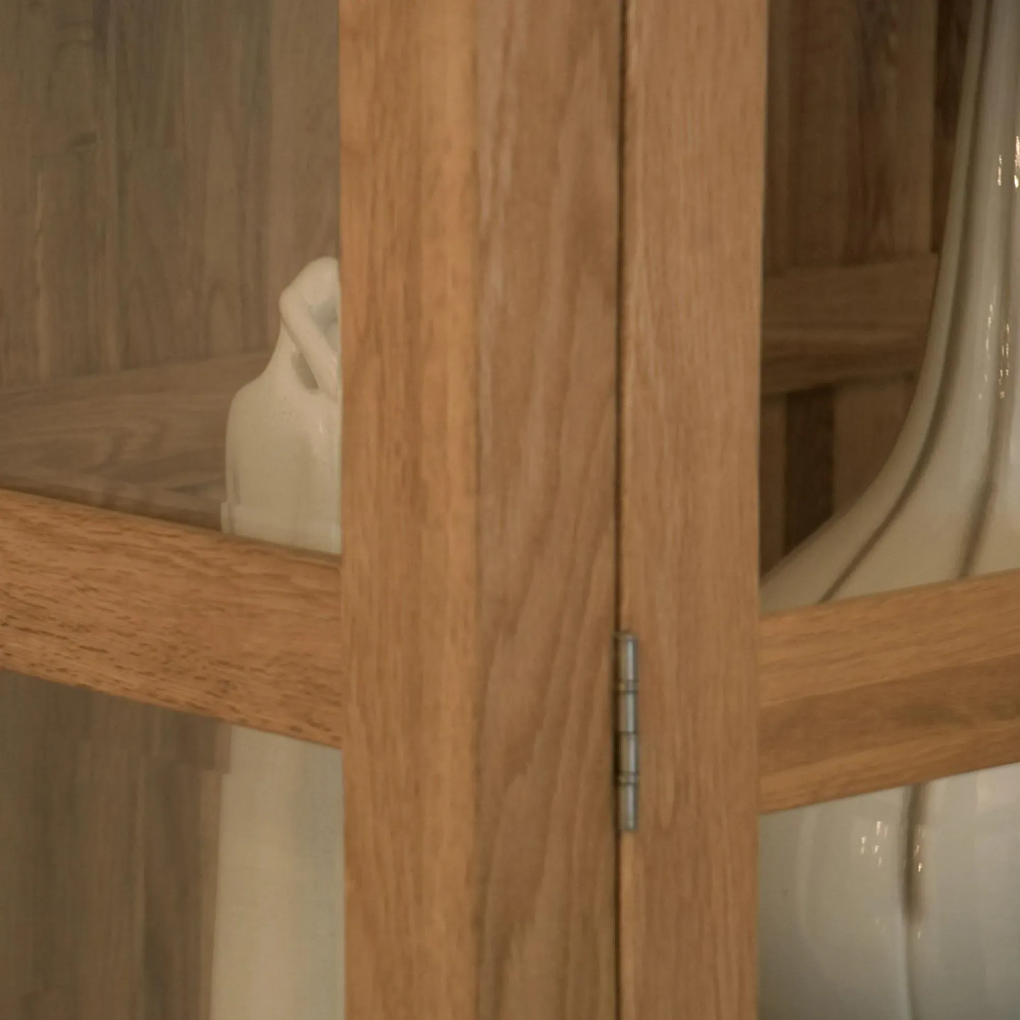 Mobel Oak Glass Display Cabinet - Lacquered