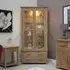 Mobel Oak Glass Display Cabinet - Lacquered