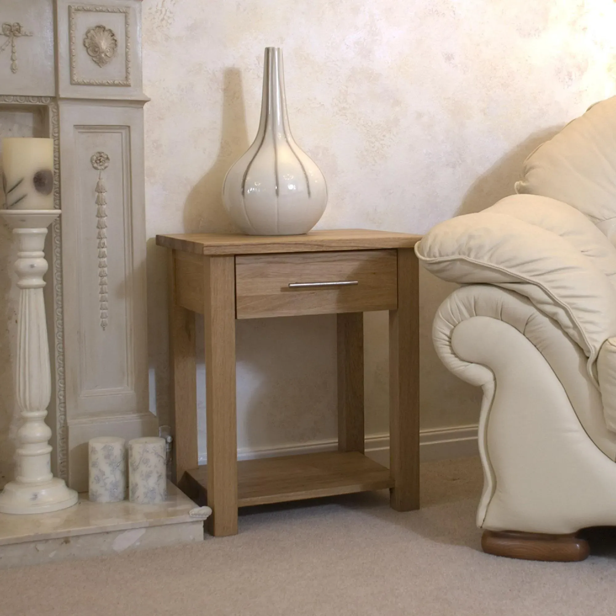 Mobel Oak Lamp Table - Lacquered