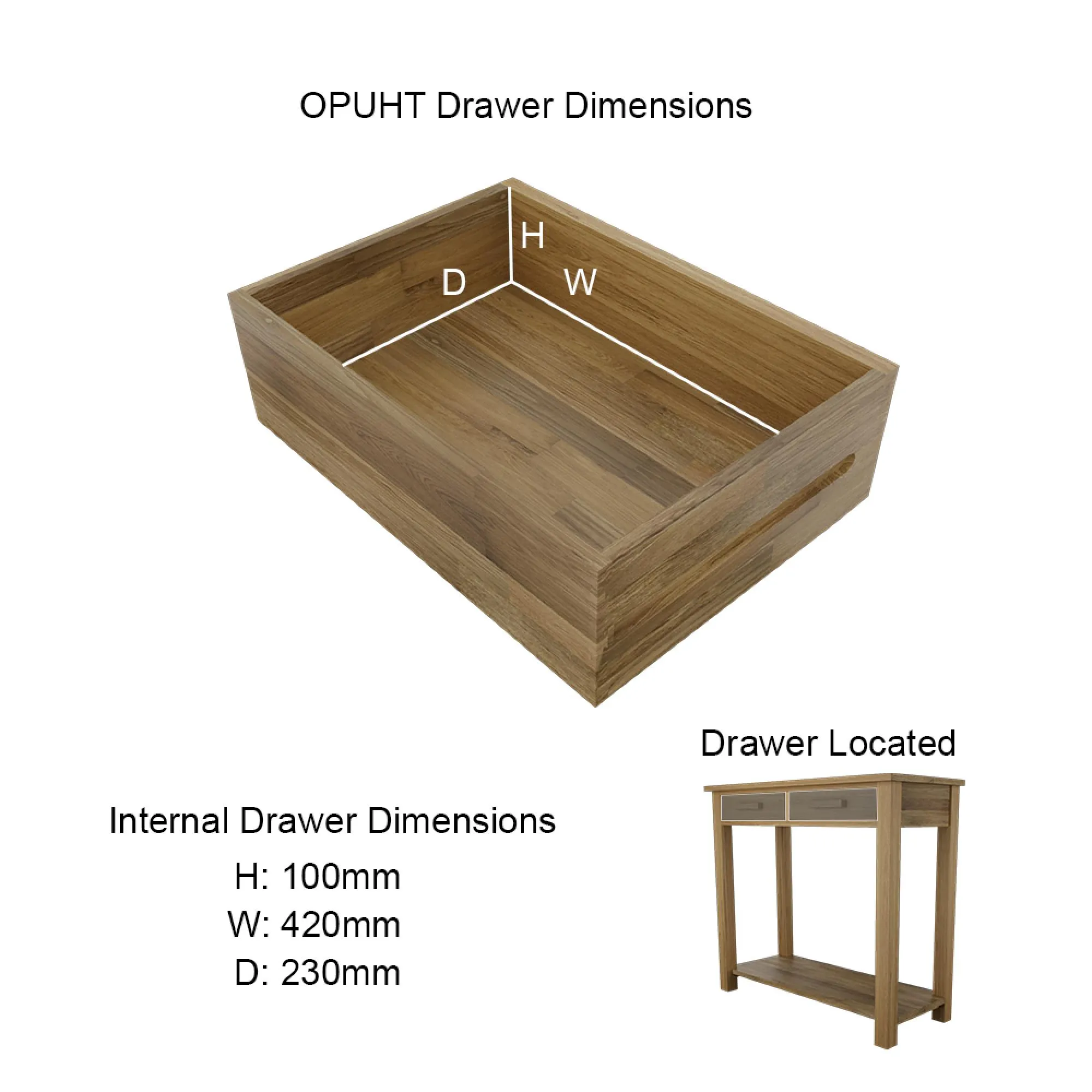 Mobel Oak Large Console Table - Lacquered