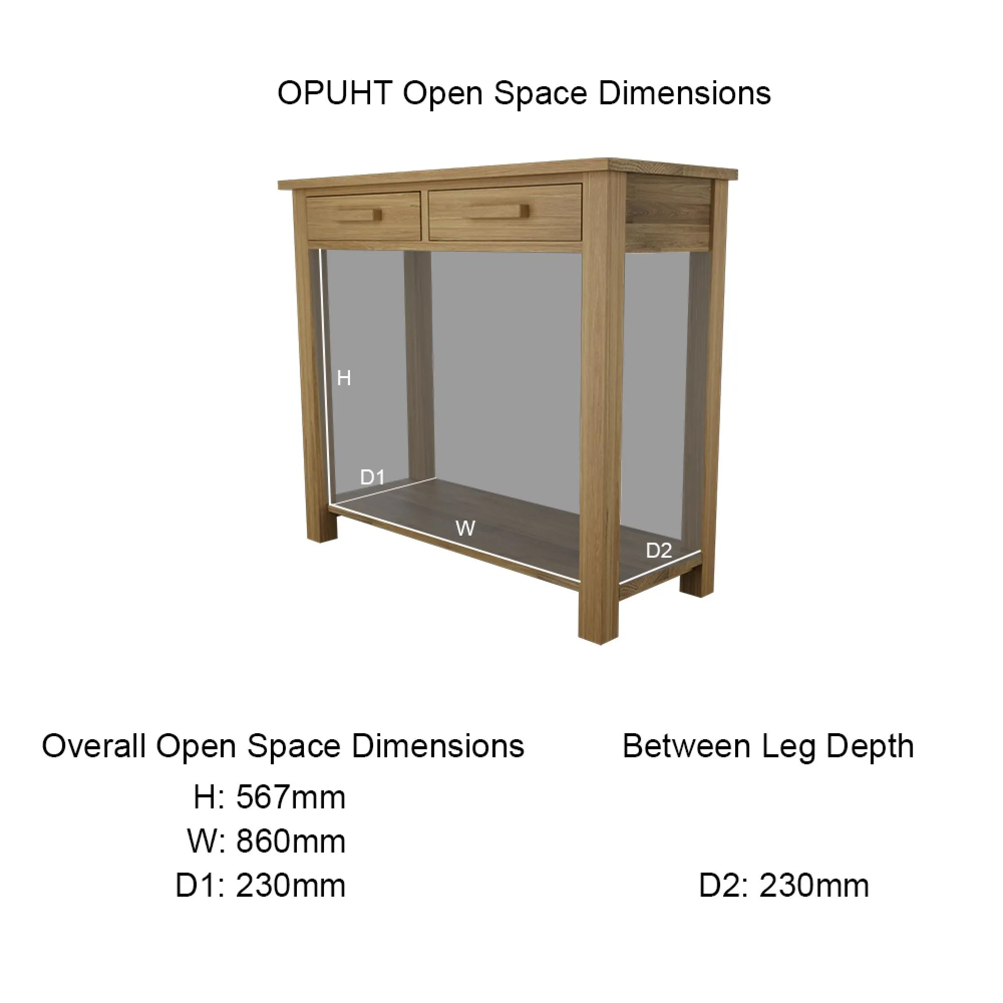 Mobel Oak Large Console Table - Lacquered