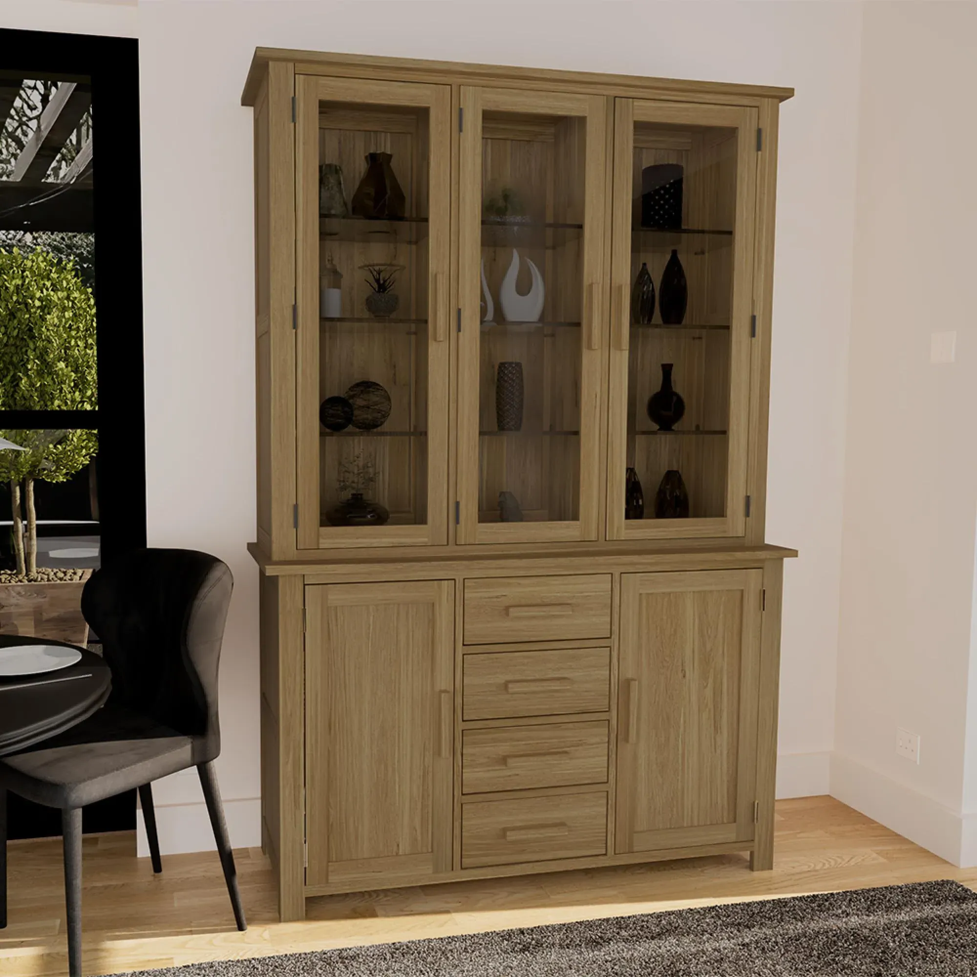Mobel Oak Large Dresser - Lacquered
