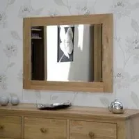 Mobel Oak Large Rectangular Wall Mirror - Lacquered
