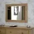 Mobel Oak Large Rectangular Wall Mirror - Lacquered