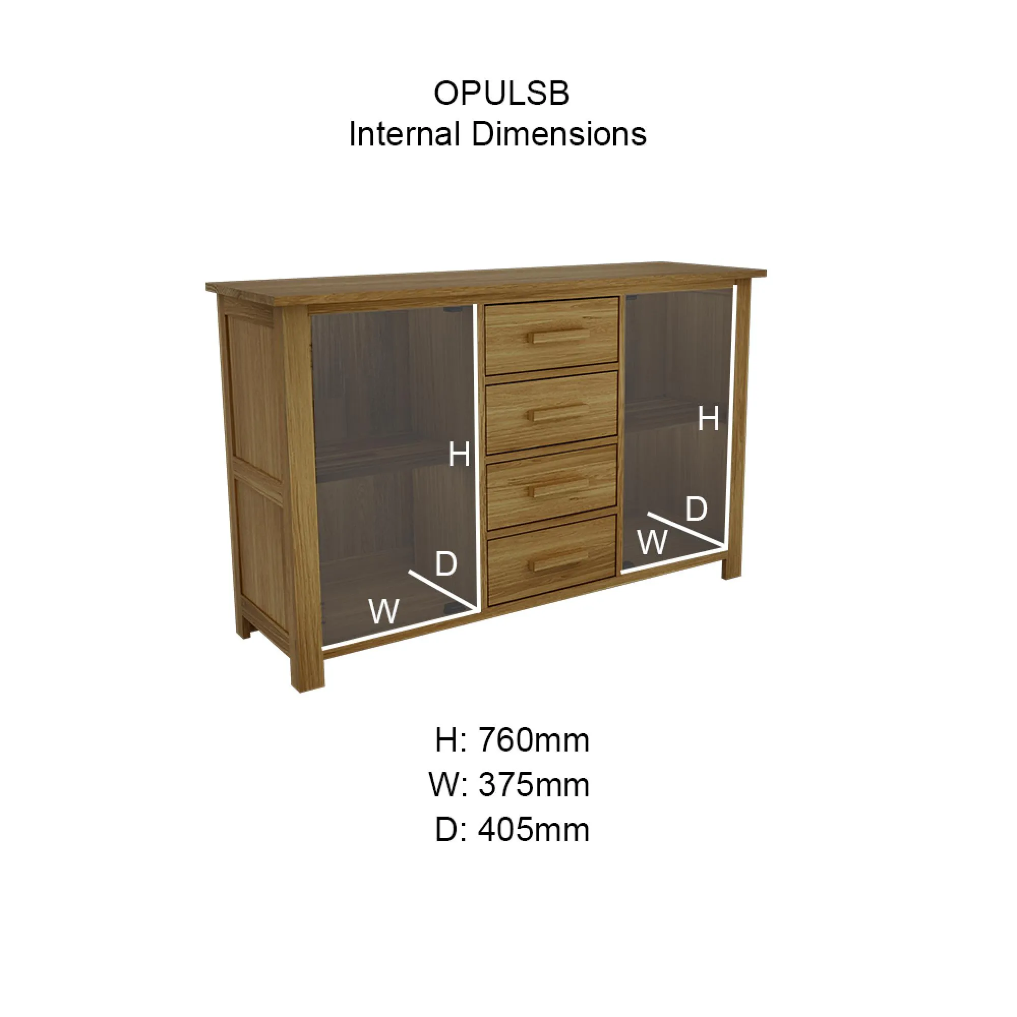 Mobel Oak Large Sideboard - Lacquered