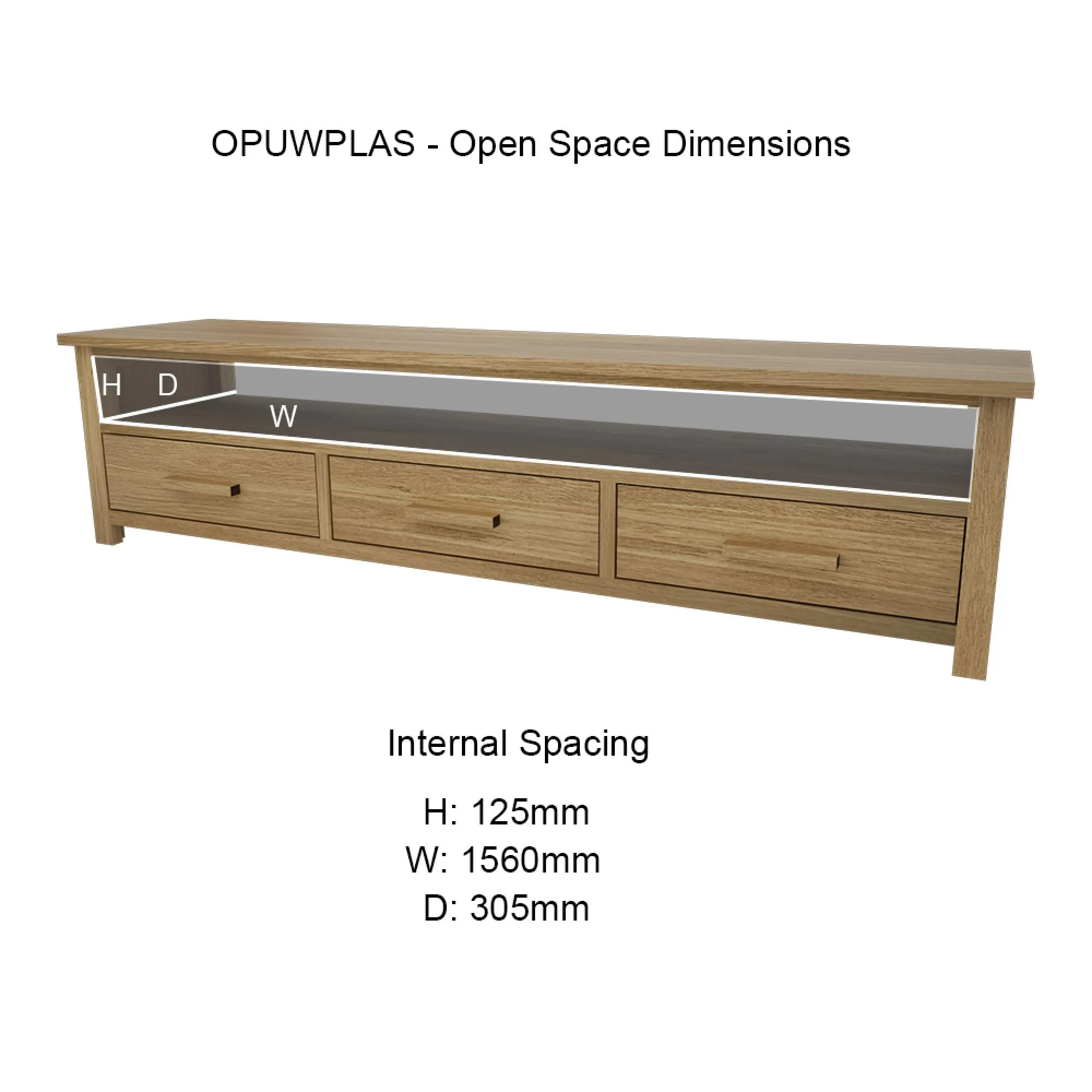 Mobel Oak Large TV Unit - Oak