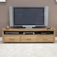 Mobel Oak Large TV Unit - Oak